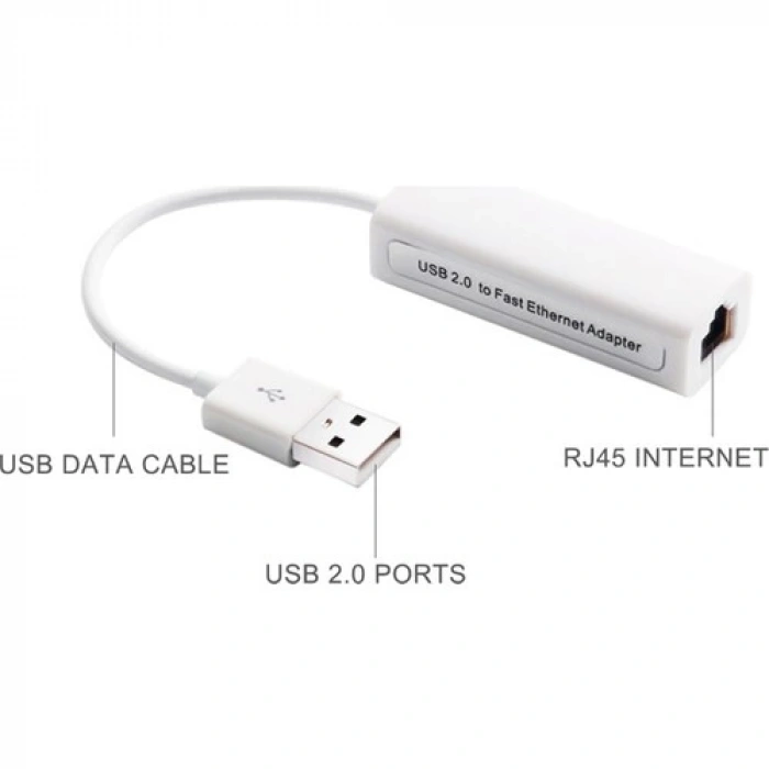 Usb 2.0 To Rj45 Ethernet Çevirici (Win10 Tak Çalıştır)