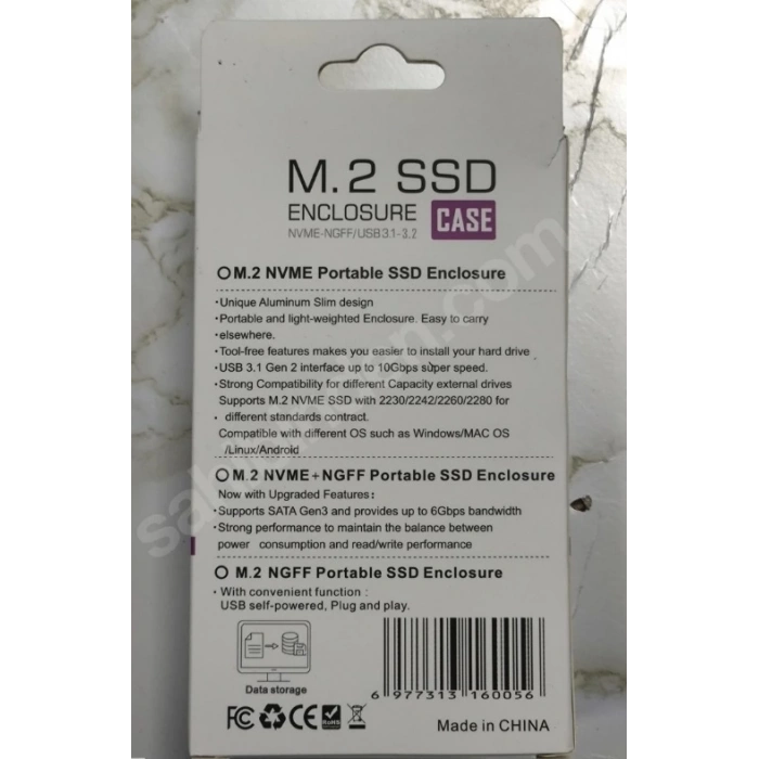 Versatile M.2 SSD Kutu NVMe-NGFF / USB 3.1-3.2