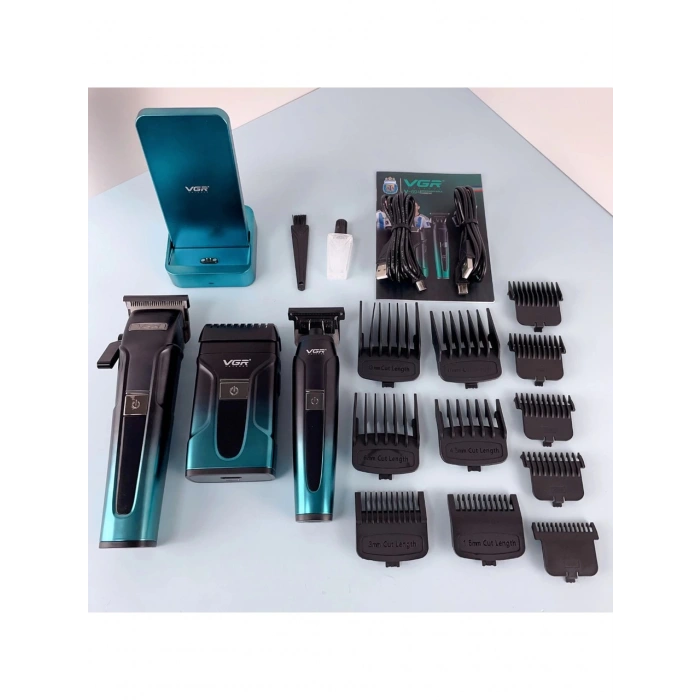 Vgr Voyager V-694 Profesyonel Şarjlı Traş Makinesi Seti - 3ü 1 Arada
