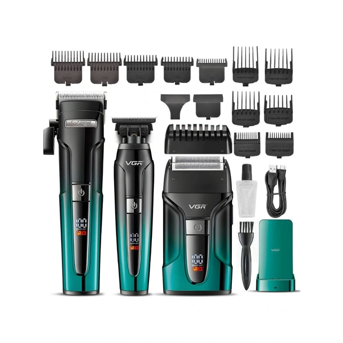Vgr Voyager V-694 Profesyonel Şarjlı Traş Makinesi Seti - 3ü 1 Arada