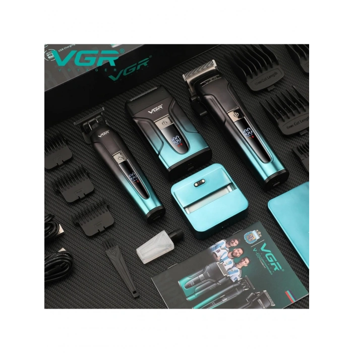 Vgr Voyager V-694 Profesyonel Şarjlı Traş Makinesi Seti - 3ü 1 Arada