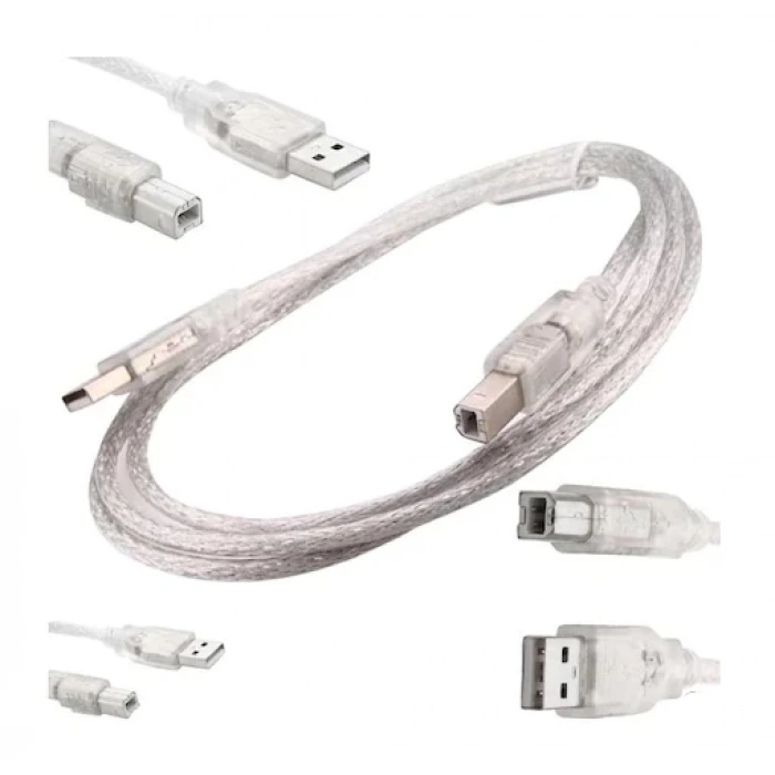 Yazıcı Kablosu Şeffaf 1.5M