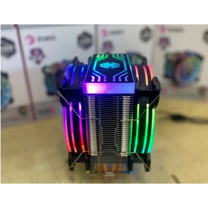 ZOKO İCE 5 4 BAKIR BORULU 2 X 12 CM AUTO RGB AMD/İNTEL İŞLEMCİ SOĞUTUCU