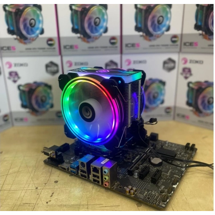 ZOKO İCE 5 4 BAKIR BORULU 2 X 12 CM AUTO RGB AMD/İNTEL İŞLEMCİ SOĞUTUCU