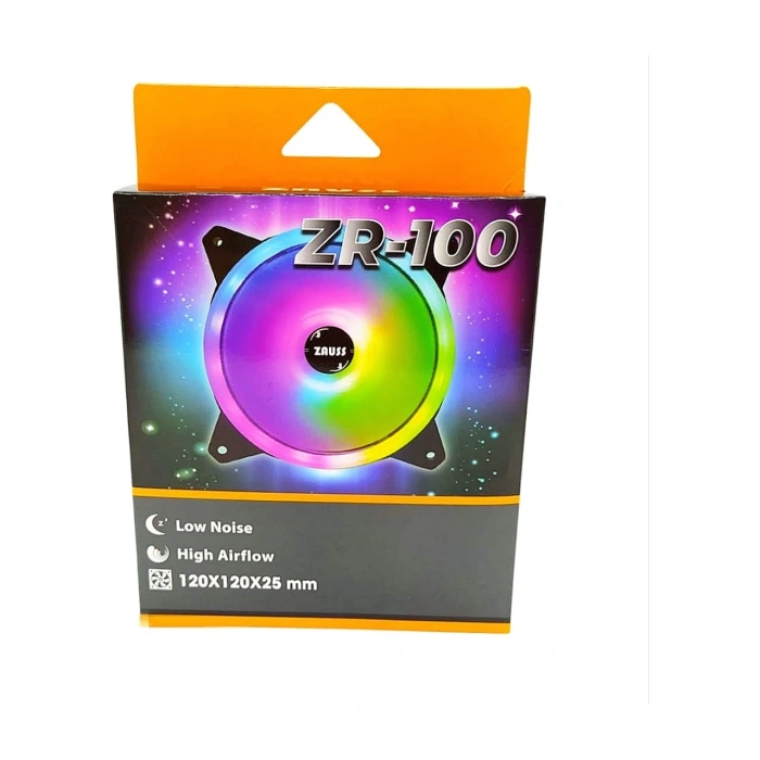 ZR-100 Rainbow Rgb Kasa Fanı 12CM Renkli Gökkuşağı Fanı 0.3A