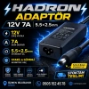 Hadron Hd8861 Plastik Adaptör 12V 7A 5.5*2.5 Siyah