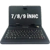 7-8-9 İNCH Katlanabilir Klavyeli Siyah Deri TABLET KILIFI