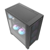 AIGO DRX70 MESH 750W 80+ USB3.0 4x12CM FAN TEMPERLI CAM SIYAH ATX KASA