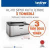 Brother HL-1111-3T Mono Laser Yazıcı (3xTam Dolu Toner)
