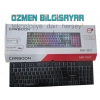 Carboon MK1001 Kablolu Mekanik Blue Switch 9 Modlu Rgb Işıklı Gaming Klavye Siyah