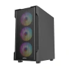 FAZEON F1 650W 80+ BRONZE 4x120MM RGB FANLI mATX MESH KASA