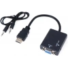 Hdmi To Vga Ses Destekli Monitör Dönüştürücü Kablo Çevirici Adaptör