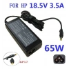 HP 18.5V-3.5A 4.8*1.7 Notebook Adaptörü Şarj Aleti+Güç Kablosu