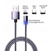 Iphone Lightning Samsung Micro Usb Type C Mıknatıslı Şarj Kablosu