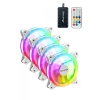KUMANDALI 4LÜ RGB FAN SETİ BEYAZ