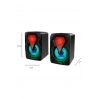 LEERFEI Bilgisayar Hoparlörü Rgb Led Işıklı Gaming Oyuncu Hoparlörü 3.5mm Jack Usb Speaker 1+1 Ses Sistemi
