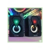 LEERFEI Bilgisayar Hoparlörü Rgb Led Işıklı Gaming Oyuncu Hoparlörü 3.5mm Jack Usb Speaker 1+1 Ses Sistemi