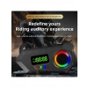 LEERFEİ Y30A Motosiklet Interkom Kask Kulaklığı Bluetooth IP65 Su Geçirmez Fm Radyo Rgb Işıklı