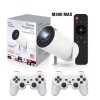 M300MAX Taşınabilir Sinema Projeksiyon 720P BT5.0 Wİ-Fİ6 Ekran Yansıtma 10.000 Oyun Kablosuz 2 Joystick