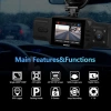 M8 ÇİFT LENSLİ ARAÇ İÇİ DİKİZ GPS DASHCAM WIFI ARABA KAMERASI