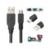 Mini USB 5 Pin Kablo 1.5 Metre Data Şarj Kablosu USB to Mini B – Siyah