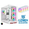 Mofan Akvaryum Rgb Pc Gaming Kasa Psu Yok Beyaz