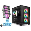 Mofan Akvaryum Rgb Pc Gaming Kasa Psu Yok Siyah