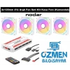 Nodar 4x120mm 4lü Argb LED Kontrolcü Fan Seti Kit Kasa Fanı Kumandalı Beyaz