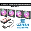 Nodar 4x120mm 4lü Argb LED Kontrolcü Fan Seti Kit Kasa Fanı Kumandalı Siyah