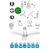 Pervane Şeklinde Katlanabilir-açısı Ayarlanabilir 45w Beyaz Led Ampul
