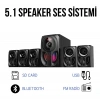 Platoon PL-4497 5D Super 5+1 RGB SD USB FM BLUETOOTH Subwoofer Multimedia Sinema Ses Sistemi
