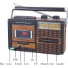 Polygold-Nostaljik Radyo Müzik Kutusu Şarjlı Bluetooth USB SD MP3 Pg 4410