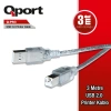 QPORT USB2.0 3M YAZICI KABLOSU