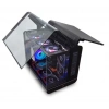 QUADRO EAGLE QX100-B 9x12CM RGB FAN USB3.2 PENCERELI MID-TOWER SIYAH KASA