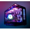QUADRO EAGLE QX100-B 9x12CM RGB FAN USB3.2 PENCERELI MID-TOWER SIYAH KASA