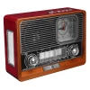 RADYO NOSTALJİ ŞARJLI BT/USB/SD/AUX/FM FENERLİ SAATLİ MİKADO MDR-105BT
