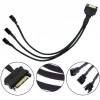 Sata Power To Fan Çevirici 3 Port Y Pin PWM Çoklayıcı Splitter Fan Kablosu 4597