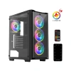 Sprange Cs-1 Bilgisayar Kasası 4 x 120MM Rgb Fan + Controller + Uzaktan Kumanda