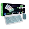 Steep Solid Magic Şarjlı Bluetooth Klavye - Mouse Set (Yeşil TR)