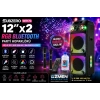 Subzero WR170 12x2 100W 2 Kablosuz Mikrofonlu Kumandalı Baloncuk Çıkartan RGB Bluetooth/Usb/Sd Müzik Kutusu