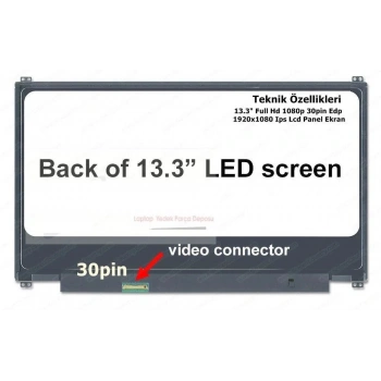 13.3 30 Pin Full Hd Notebook Lcd Ekran - Panel