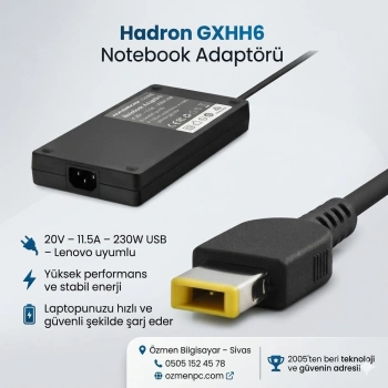 Notebook Adaptörü 20V 11.5A Usb 230W For-Lenovo (Hadron Gxhh6)