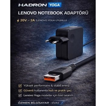 Lenovo Yoga Notebook Adaptörü 20V 2A (Hadron Hd8824)