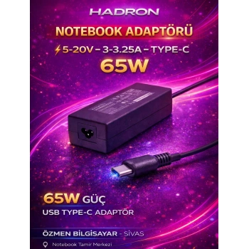 HD8858 NOTEBOOK ADAPTÖRÜ 5-20V 3-3.25A TYPE-C 65W