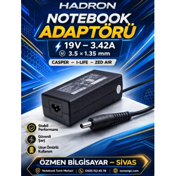 Notebook Adaptörü 19V 3.42A 3.5*1.35 Casper - I-Life Zed Air (Hadron Hd8823)