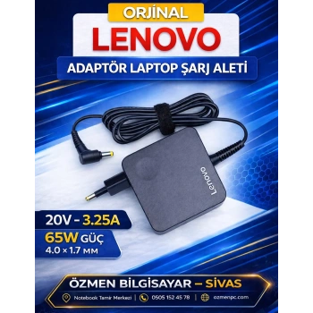 Orjinal LENOVO Adaptör Laptop Şarj Aleti 20v 3.25a 65w