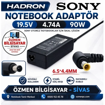 HADRON HD712 NOTEBOOK ADAPTÖR 19.5V 4.74A 6.5*4.4 SONY