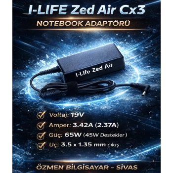 I-Life Zed Air Cx3 Notebook Adaptör Şarj Aleti