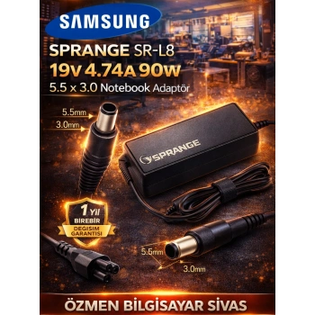 SPRANGE SR-L8 19V 4.74A 90W SAMSUNG 5.5x3.0 Notebook Adaptör