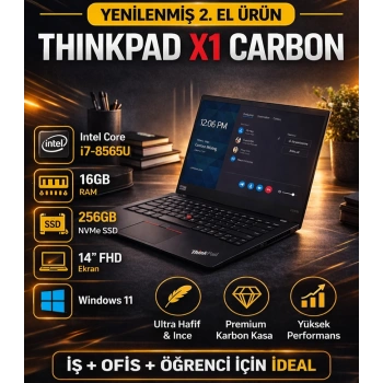 Lenovo ThinkPad X1 Carbon i7 8 Nesil 16/256GB 2K Ekran